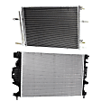 2-Piece Kit Radiator, 2.5L, 4Cyl, Includes (1) A/C Condenser and (1) Radiator