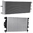 2-Piece Kit Radiator, Includes (1) A/C Condenser and (1) Radiator