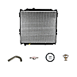 6-Piece Kit Radiator, 3.4L, 6Cyl, Includes (2) Radiator Hose, (1) Radiator, (1) Thermostat, (1) Thermostat Gasket and (1) Radiator Cap
