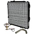 6-Piece Kit Radiator, 3.4L, 6Cyl, Includes (2) Radiator Hose, (1) Radiator Cap, (1) Radiator, (1) Thermostat and (1) Thermostat Gasket