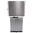 1994-1997 Honda Civic del Sol - 2-Piece Kit Radiator, with A/C Condenser, 1.5L/1.6L Eng., Plastic Tank