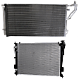 2011-2013 Hyundai Sonata - 2-Piece Kit Radiator, with A/C Condenser, 2.4L/3.3L Eng., Plastic Tank