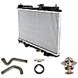 6-Piece Kit Radiator, 2.0L, 4Cyl, Includes (1) Radiator Cap, (2) Radiator Hose, (1) Radiator, (1) Thermostat and (1) Thermostat Gasket