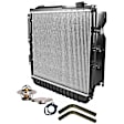 6-Piece Kit Radiator, 4.0L, 6Cyl, Includes (1) Radiator Cap, (2) Radiator Hose, (1) Radiator, (1) Thermostat and (1) Thermostat Gasket