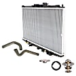 6-Piece Kit Radiator, 2.3L, 4Cyl, Includes (1) Radiator Cap, (2) Radiator Hose, (1) Radiator, (1) Thermostat and (1) Thermostat Gasket