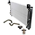 2002 GMC Yukon XL 1500 - 5-Piece Kit Radiator, 6.0L 8Cyl,  Includes (1) Radiator, (1) Radiator Cap, (2) Radiator Hose, and (1) Thermostat