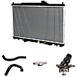 5-Piece Kit Radiator, 2.4L, 4Cyl, Includes (1) Radiator Cap, (2) Radiator Hose, (1) Radiator and (1) Thermostat