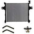 5-Piece Kit Radiator, 3.7L, 6Cyl, Includes (1) Radiator Cap, (2) Radiator Hose, (1) Radiator and (1) Thermostat