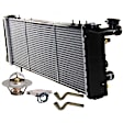 6-Piece Kit Radiator, 4.0L, 6Cyl, Includes (1) Radiator Cap, (2) Radiator Hose, (1) Radiator, (1) Thermostat and (1) Thermostat Gasket