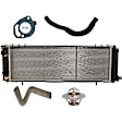 6-Piece Kit Radiator, 4.0L, 6Cyl, Includes (1) Radiator Cap, (2) Radiator Hose, (1) Radiator, (1) Thermostat and (1) Thermostat Gasket