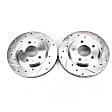 KIT-090821-111 2-Wheel Set Brake Disc and Pad Kit, Cross-drilled and Slotted 5 Lugs 276.1 mm Ceramic SureStop Performance Replacement, Includes (1) Brake Disc and (1) Brake Pad Set