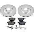 KIT-090821-143 2-Wheel Set Front Brake Disc and Pad Kit, Plain Surface 5 Lugs Ceramic SureStop OE Replacement, Includes (2) Disc and (1) Pad Set