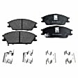 KIT-090821-165 2-Wheel Set Front Brake Disc and Pad Kit, Cross-drilled and Slotted 4 Lugs 241.3 mm Ceramic SureStop Performance Replacement, Includes (1) Brake Disc and (1) Brake Pad Set