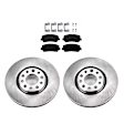 2016 Chrysler 200 - Front Brake Disc and Pad Kit, Plain Surface 5 Lugs Ceramic SureStop OE Replacement