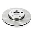 2017 Ford C-Max - 2-Wheel Set Front Brake Disc and Pad Kit, Plain Surface, 5 Lugs, Ceramic, Autospecialty By Powerstop