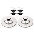 2012 Ford Focus - 2-Wheel Set Front Brake Disc and Pad Kit, Geomet Coated, Plain Surface, 5 Lugs, Ceramic, BATTERY EV (EV/BEV), Includes (2) Disc and (1) Pad Set