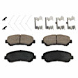 KIT-090821-337 2-Wheel Set Front Brake Disc and Pad Kit, Plain Surface 5 Lugs Ceramic Evolution Geomet Coated High Carbon, Includes (2) Brake Disc and (1) Brake Pad Set