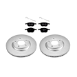 2012 Mazda 3 - 2-Wheel Set Front Brake Disc and Pad Kit, Plain Surface, 5 Lugs, Ceramic, 2.5L 4Cyl, Evolution Geomet Coated High Carbon  Includes (2) Disc and (1) Pad Set