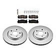 KIT-090821-355 2-Wheel Set Front Brake Disc and Pad Kit,  Evolution Geomet Coated High Carbon, Includes (2) Disc and (1) Pad Set
