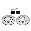 2008 Toyota Highlander - 2-Wheel Set Front Brake Disc and Pad Kit, Geomet Coated, Plain Surface, 5 Lugs, Ceramic, 3.5L 6Cyl, Includes (2) Disc and (1) Pad Set