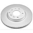 KIT-090821-415 2-Wheel Set Front Brake Disc and Pad Kit, Plain Surface 5 Lugs Ceramic Evolution Geomet Coated High Carbon, Includes (2) Brake Disc and (1) Brake Pad Set