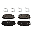 KIT-090821-427 2-Wheel Set Brake Disc and Pad Kit, Plain Surface 5 Lugs Ceramic Evolution Geomet Coated High Carbon, Includes (2) Brake Disc and (1) Brake Pad Set