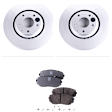 KIT-090821-457 2-Wheel Set Brake Disc and Pad Kit, Plain Surface 5 Lugs 320.04 mm Ceramic Evolution Geomet Coated High Carbon, Includes (2) Brake Disc and (1) Brake Pad Set