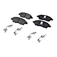 2013 Nissan Versa - 2-Wheel Set Front Brake Disc and Pad Kit, Plain Surface, 4 Lugs, Ceramic, 1.6L 4Cyl, Brake Disc Evolution Geomet Coated High Carbon; Brake Pad Set Pro-Line Series  Includes (2) Disc and (1) Pad Set