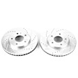 KIT-090821-488 2-Wheel Set Front Brake Disc and Pad Kit,  Evolution Drilled & Slotted Series, Includes (1) Brake Disc and (1) Brake Pad Set