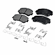 KIT-090821-553 2-Wheel Set Front Brake Disc and Pad Kit, Plain Surface 5 Lugs Ceramic Evolution Geomet Coated High Carbon, Includes (2) Brake Disc and (1) Brake Pad Set