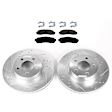 KIT-090821-624 Front Brake Disc and Pad Kit, Silver zinc-plated, Cross-drilled and Slotted, 5 Lugs, 304.04 mm, Ceramic, 4WD