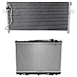 2-Piece Kit Radiator, Includes (1) A/C Condenser and (1) Radiator