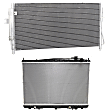 2-Piece Kit Radiator, Includes (1) A/C Condenser and (1) Radiator