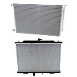 2008-2013 Nissan Rogue - 2-Piece Kit Radiator, with A/C Condenser, 2.5L Eng., Plastic Tank