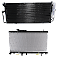 2-Piece Kit Radiator, with A/C Condenser, 2.5L Eng., Plastic Tank