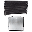 2-Piece Kit Radiator, Includes (1) A/C Condenser and (1) Radiator