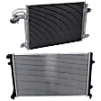 2008 Volkswagen Rabbit 2.5 - 2-Piece Kit Radiator, 2.5L 5Cyl,  Includes (1) A/C Condenser and (1) Radiator