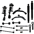 14-Piece Kit Driver and Passenger Side Suspension Kit, Includes (2) Control Arm, (4) Sway Bar Link, (4) Tie Rod End and (4) Shock Absorber and Strut Assembly