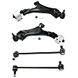 4-Piece Kit Front, Driver and Passenger Side Suspension Kit, Includes (2) Control Arm and (2) Sway Bar Link