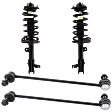 4-Piece Kit Front Suspension Kit, Includes (2) Sway Bar Link and (2) Shock Absorber and Strut Assembly