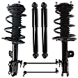6-Piece Kit Front and Rear, Driver and Passenger Side Suspension Kit, Includes (2) Loaded Strut, (2) Shock, and (2) Sway Bar Link
