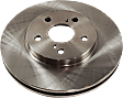 2007 Toyota Solara - 4-Wheel Set Front and Rear Brake Disc and Pad Kit, Plain Surface, 5 Lugs, Front-295.91 mm/Rear-268.99 mm, Ceramic, 3.3L 6Cyl, Pro-Line Series  Includes (4) Disc and (2) Pad Set