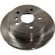 2007 Toyota Solara - 4-Wheel Set Front and Rear Brake Disc and Pad Kit, Plain Surface, 5 Lugs, Front-295.91 mm/Rear-268.99 mm, Ceramic, 3.3L 6Cyl, Pro-Line Series  Includes (4) Disc and (2) Pad Set