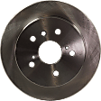 2007 Toyota Solara - 4-Wheel Set Front and Rear Brake Disc and Pad Kit, Plain Surface, 5 Lugs, Front-295.91 mm/Rear-268.99 mm, Ceramic, 3.3L 6Cyl, Pro-Line Series  Includes (4) Disc and (2) Pad Set