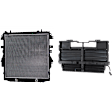 2-Piece Kit Active Grille Shutter, 3.6L Engine, with Actuator and Motor, includes Radiator