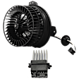 2-Piece Kit Blower Motor, Front, Main Unit, Includes (1) Blower Motor and (1) Blower Motor Resistor