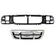 2-Piece Kit Header Panel, Thermoplastic and Fiberglass, 4WD, includes Grille Assembly