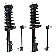 4-Piece Kit Rear, Driver and Passenger Side Suspension Kit, Includes (2) Loaded Strut and (2) Sway Bar Link