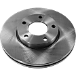 2-Wheel Set Front Brake Disc and Pad Kit, Plain Surface 5 Lugs 277.88 mm Ceramic Pro-Line Series, Includes (2) Brake Disc and (1) Brake Pad Set
