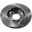 2-Wheel Set Front Brake Disc and Pad Kit, Plain Surface 5 Lugs 277.88 mm Ceramic Pro-Line Series, Includes (2) Brake Disc and (1) Brake Pad Set